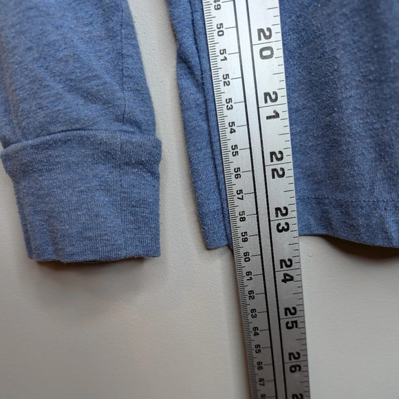 Roots Blue Long Sleeve White Logo Top XS  Woman - Picture 6 of 9